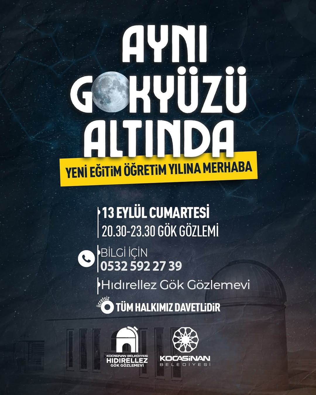 Kayseri Kocasinan Belediyesi Gök Gözlemevi Etkinliğiyle Gökyüzünü Buluşturuyor