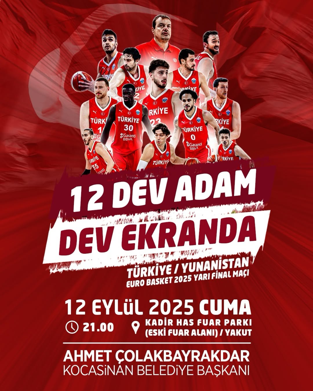 Kocasinan'da EuroBasket 2025 Yarı Final Heyecanı