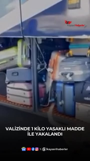 Kayseri'de Valizinde 1 Kilo Uyuşturucu ile Yakalanan Şüpheli Tutuklandı