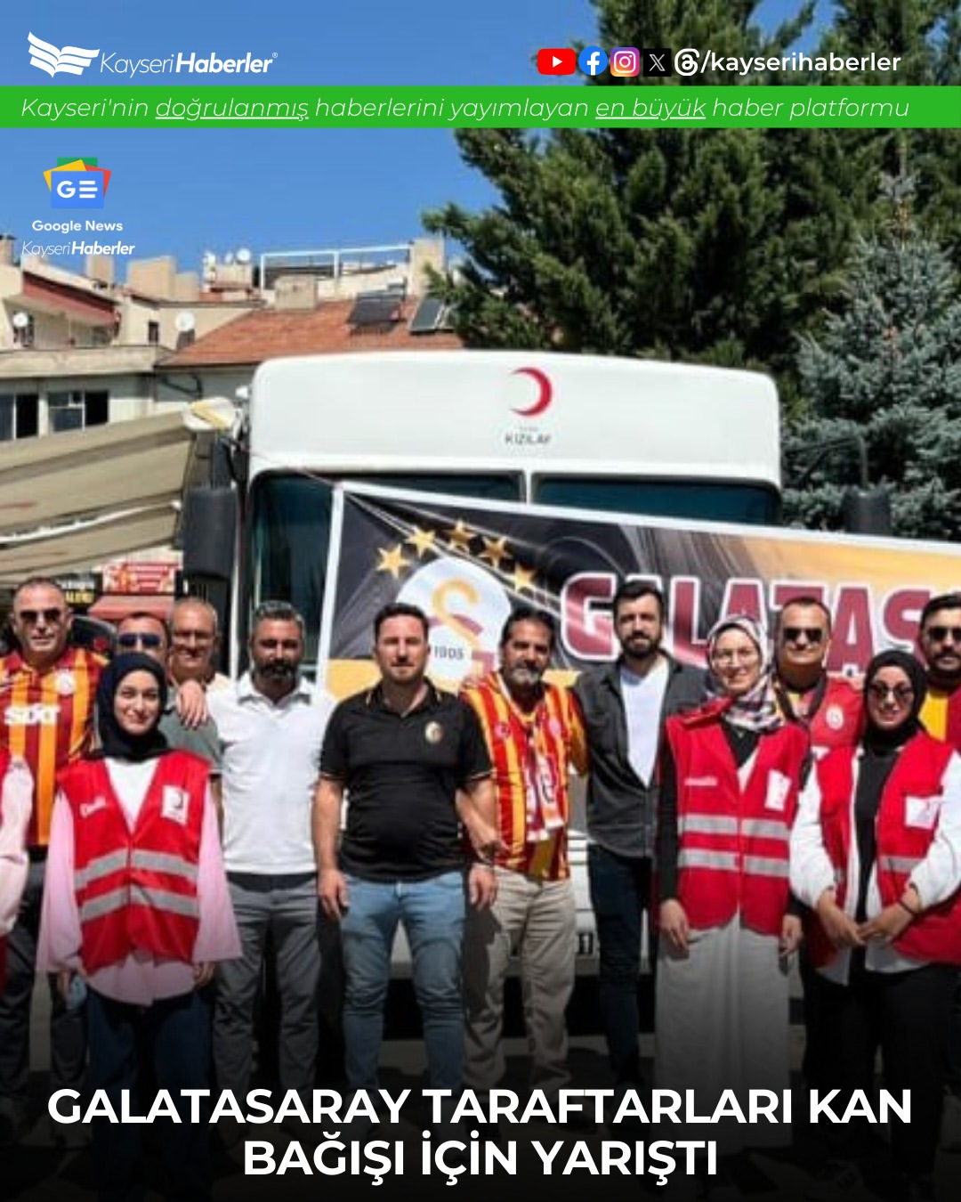 Develi'de Galatasaray Taraftarlarından Rekor Kan Bağışı