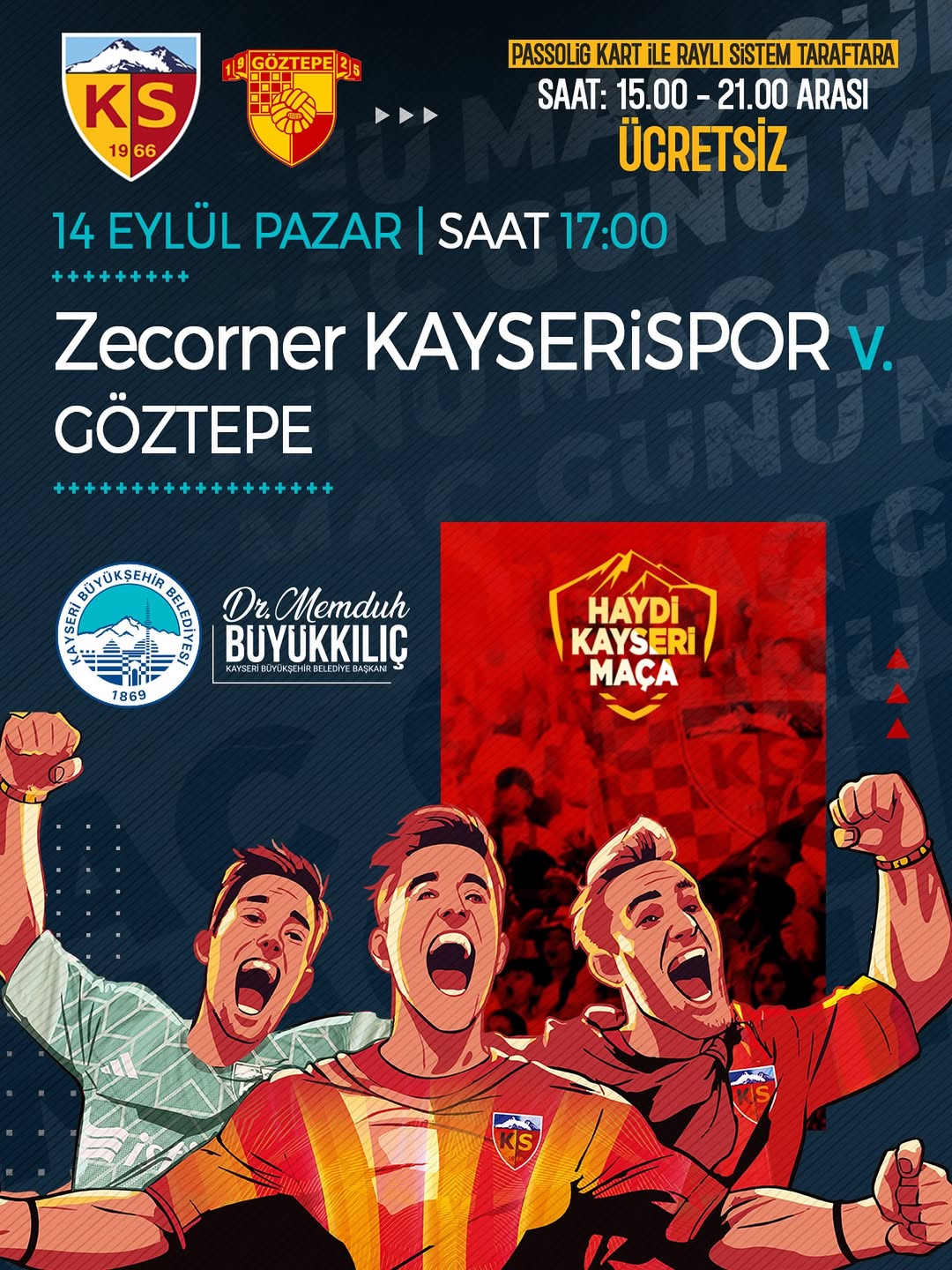 Kayserispor Göztepe Maçında Hemşehrileri Tribüne Çağırdı