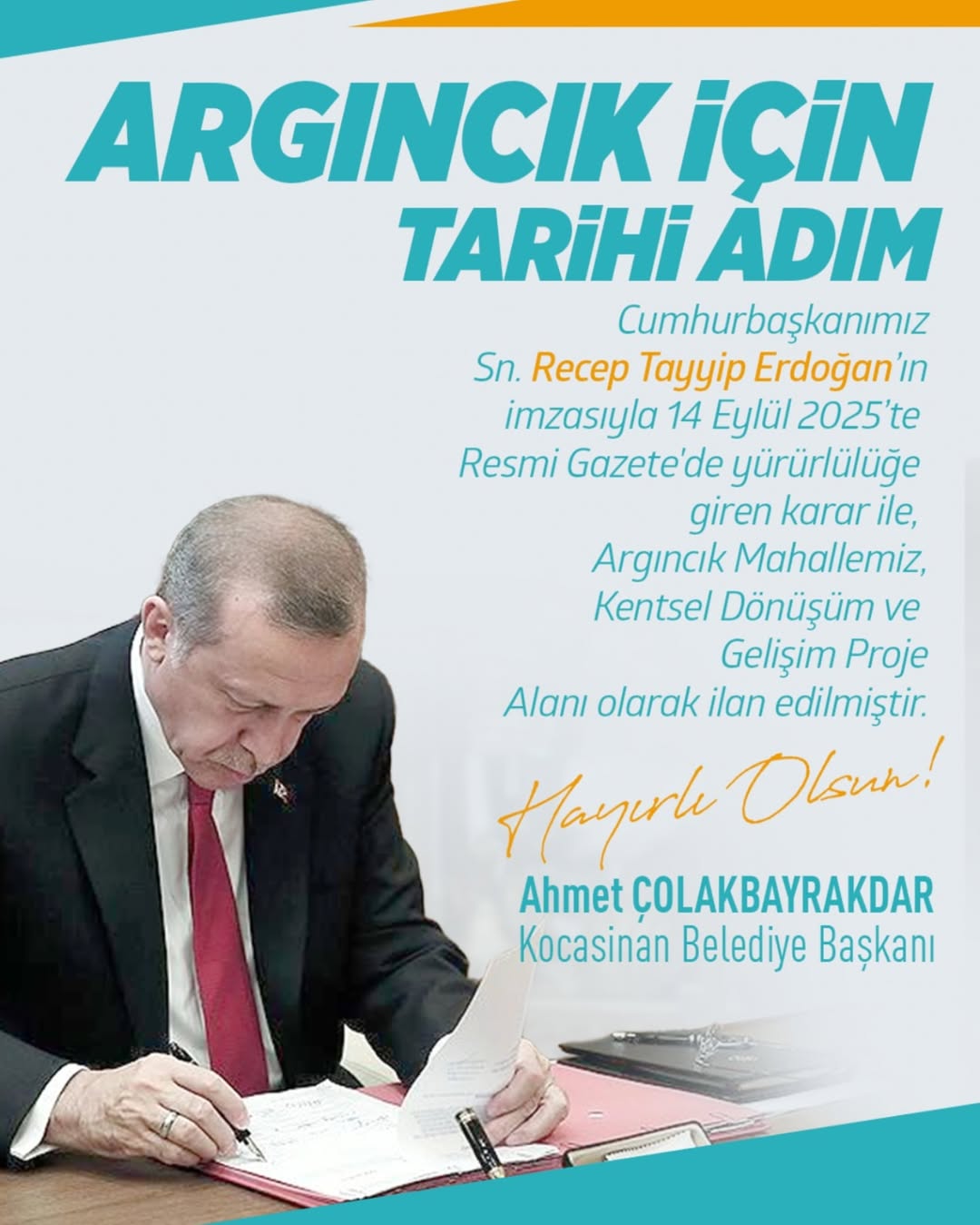 Kayseri Argıncık'ta Konut Projesi İçin İlk Adım Atıldı