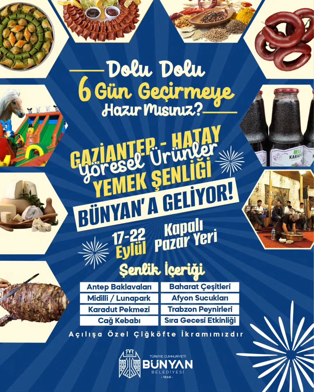 Bünyan'da Yöresel Lezzetler Şenliği Başlıyor