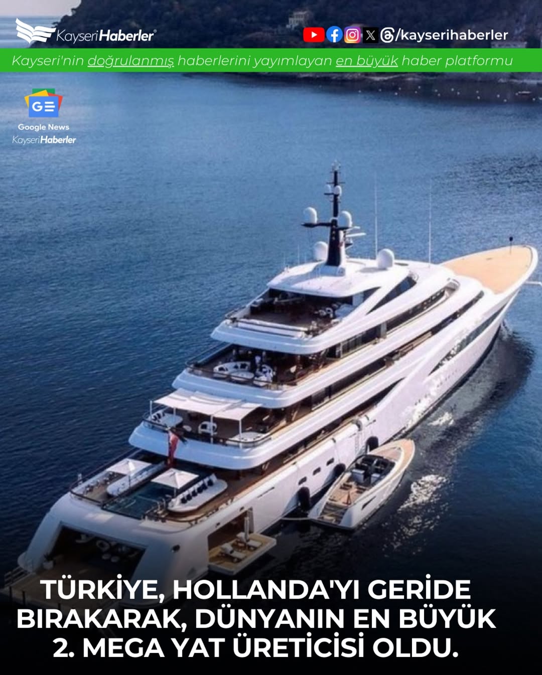Türkiye Mega Yat Üretiminde Hollanda'yı Geçti