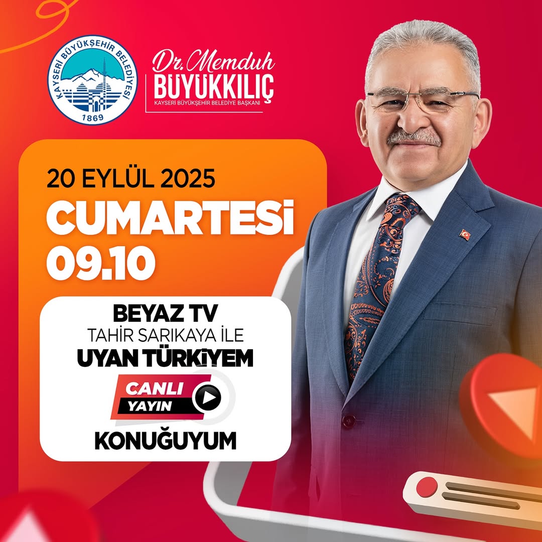 Kayseri Büyükşehir Belediyesi, Yarın Beyaz TV’de Uyan Türkiyem Programına Katılıyor