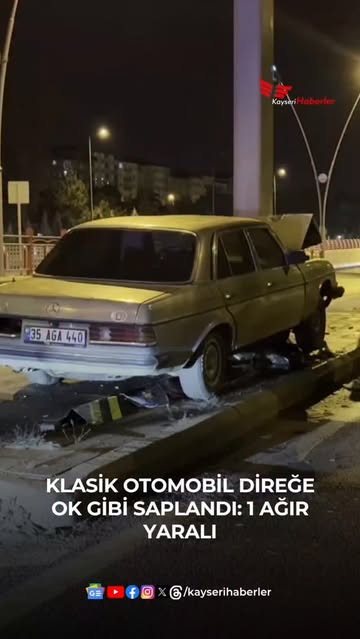 Kayseri'de Klasik Otomobil Kazası: Sürücü Ağır Yaralandı