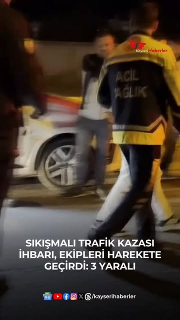 Kayseri'de Kuzey Çevre Yolu'nda Trafik Kazası: 3 Yaralı
