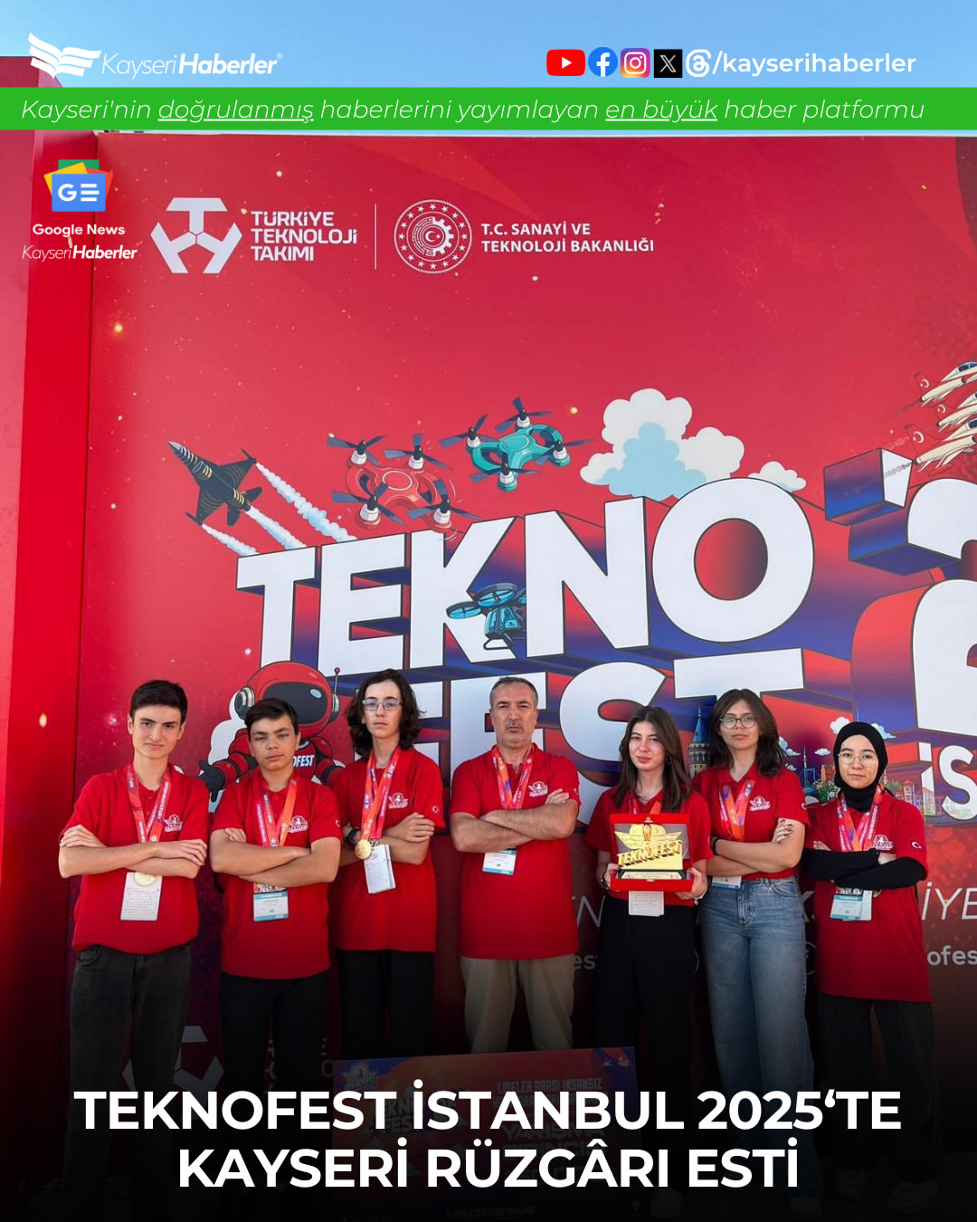 Kayseri TEKNOFEST'te Büyük Başarı Elde Etti: Öğrenciler Türkiye'ye Gurur Yaşattı