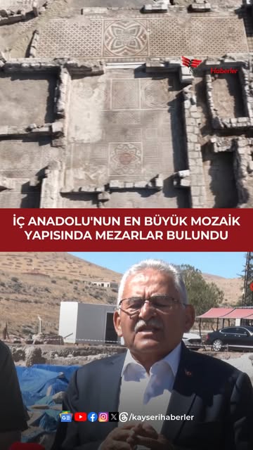 Kayseri'de İç Anadolu'nun En Büyük Mozaik Yapısı Gün Yüzüne Çıkıyor