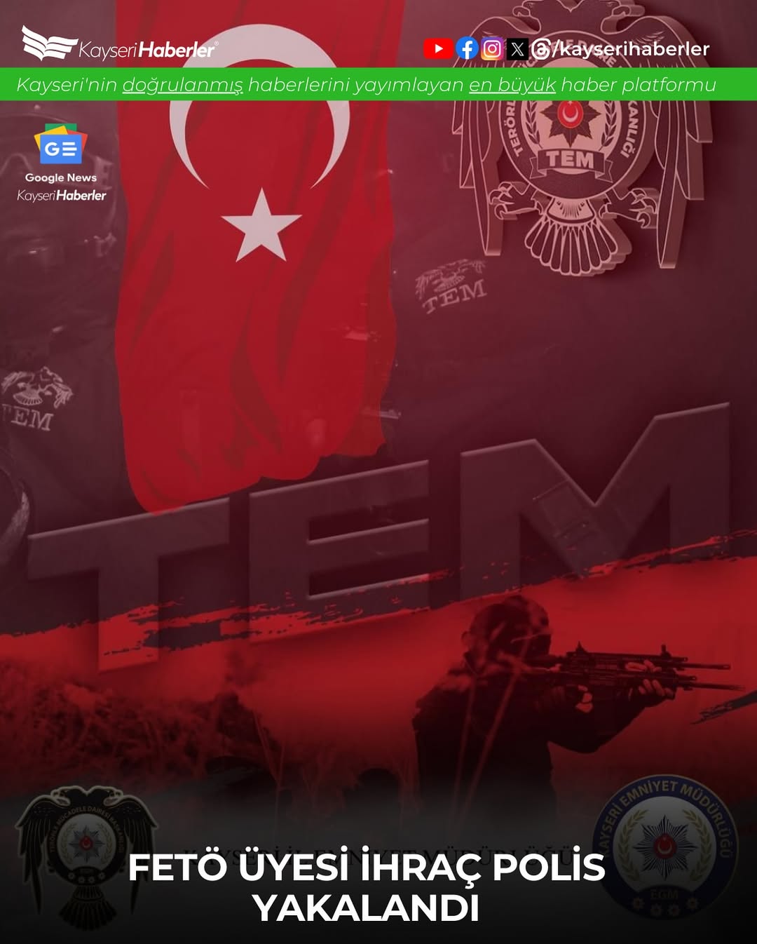 Kayseri'de FETÖ'den Kaçak Polis Yakalandı