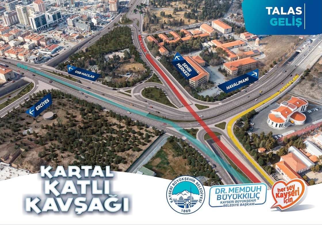 Kayseri'de Kartal Katlı Kavşağı Projesiyle Trafik Sorunlarına Çözüm
