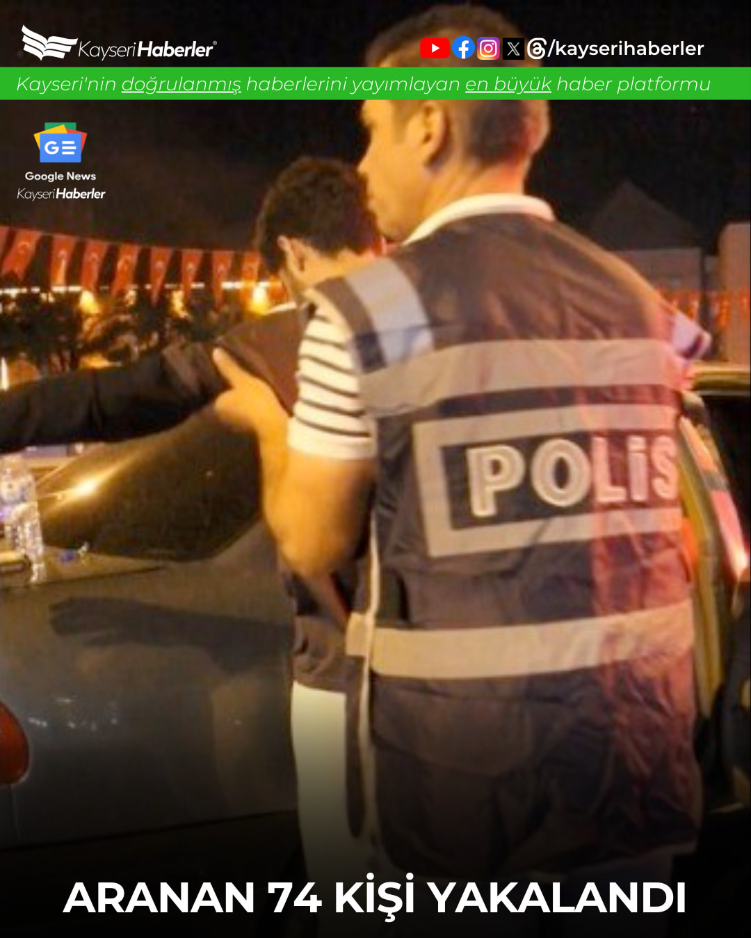Kayseri'de Narko Asayiş Uygulamalarında Çok Sayıda Zanlı Yakalandı