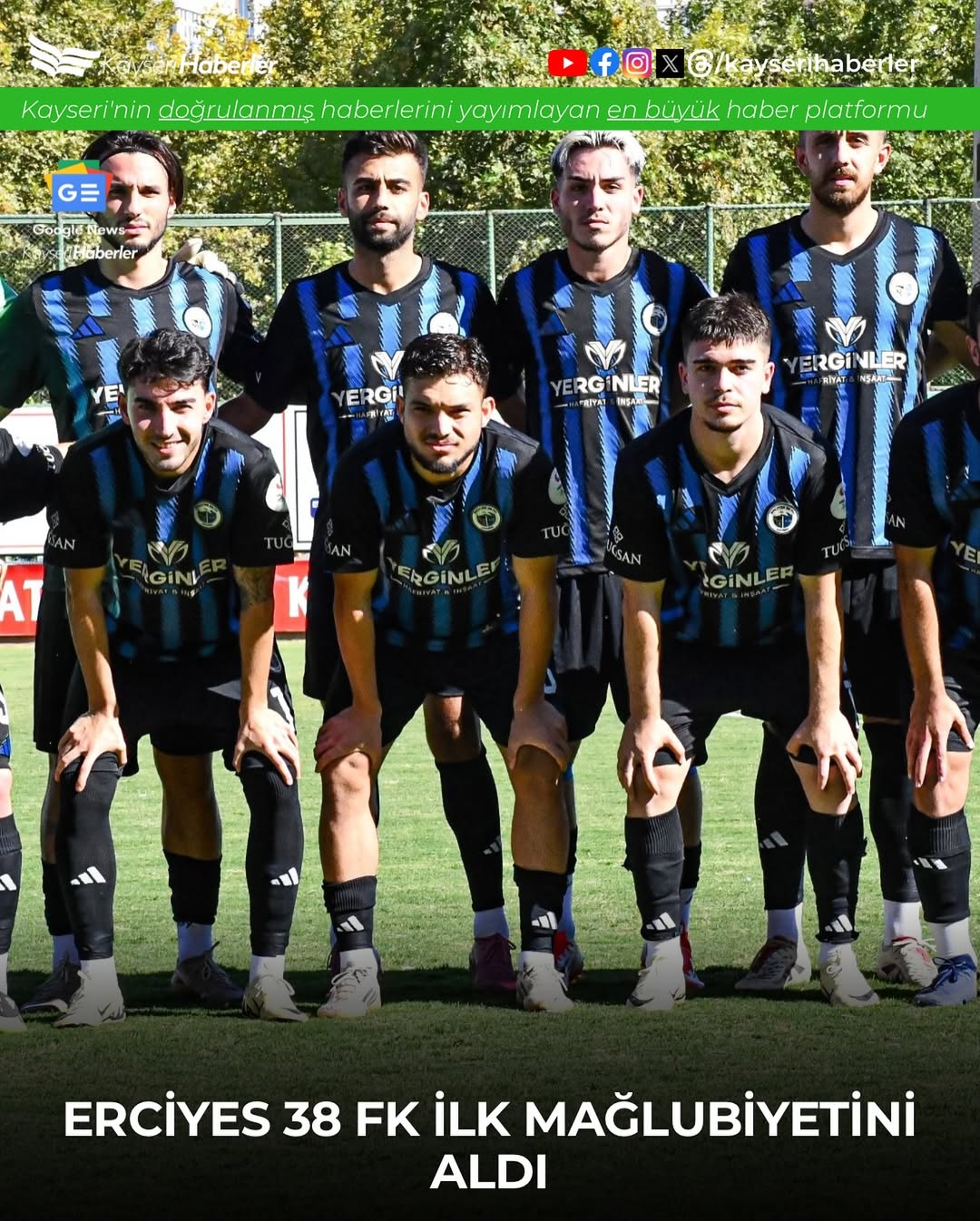 Erciyes 38 FK, Deplasmanda Karaköprü Belediyespor'a 1-0 Mağlup Oldu
