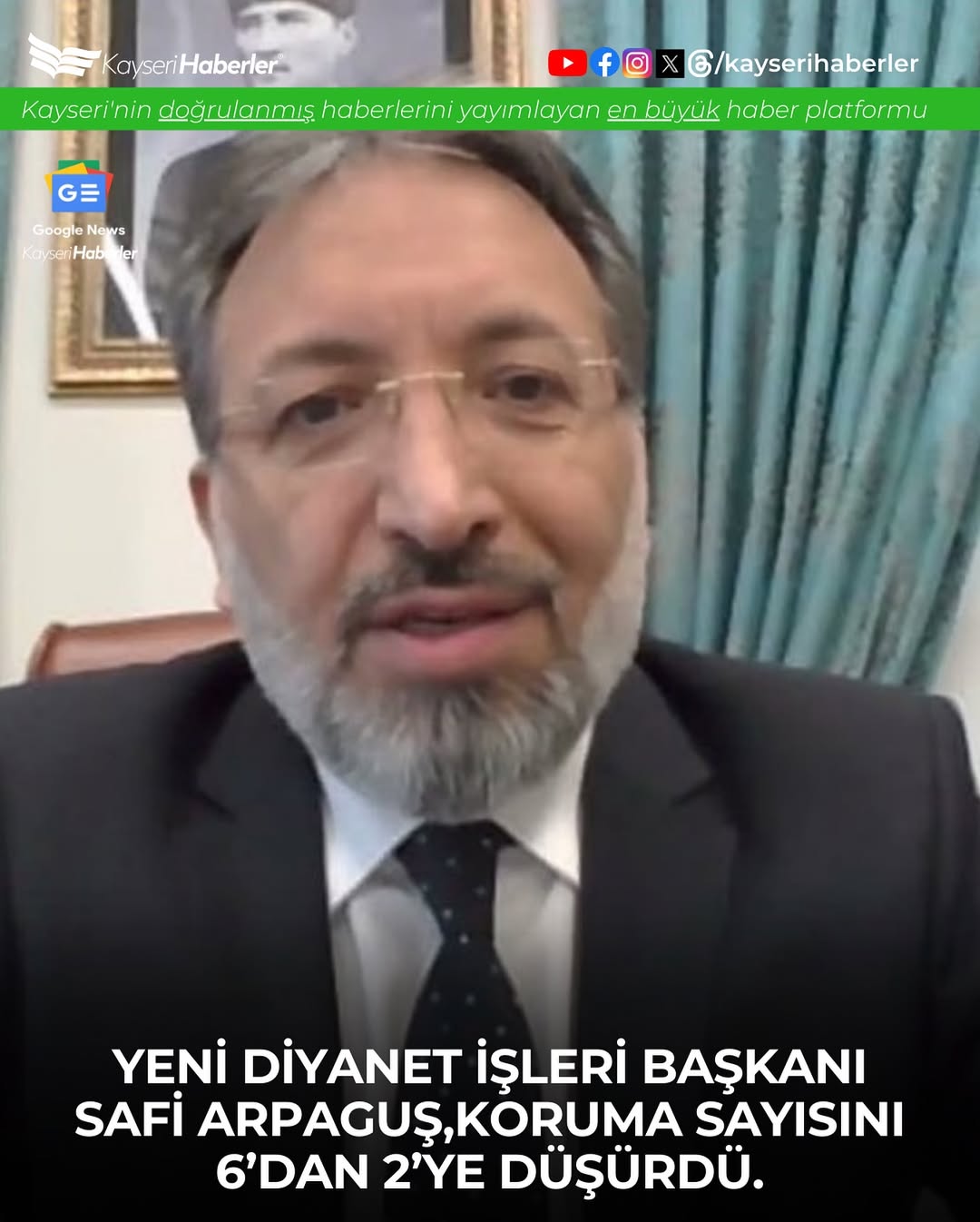 Diyanet İşleri Başkanı Safi Arpaguş, Resmi Makam Aracı Olarak TOGG'u Tercih Etti