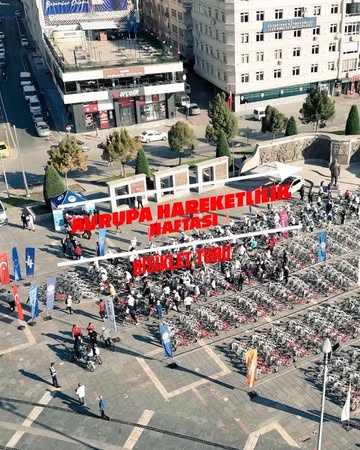 Kayseri'de Avrupa Hareketlilik Haftası Bisiklet Turu Düzenlendi