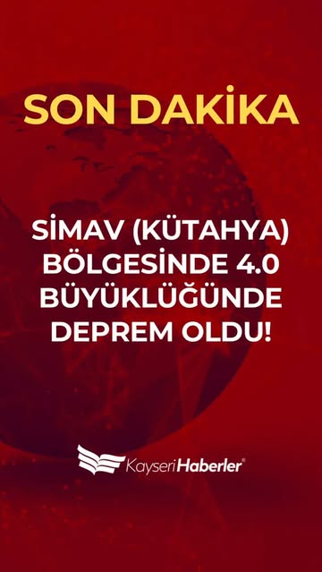 Kütahya'nın Simav İlçesinde 4.0 Büyüklüğünde Deprem Meydana Geldi