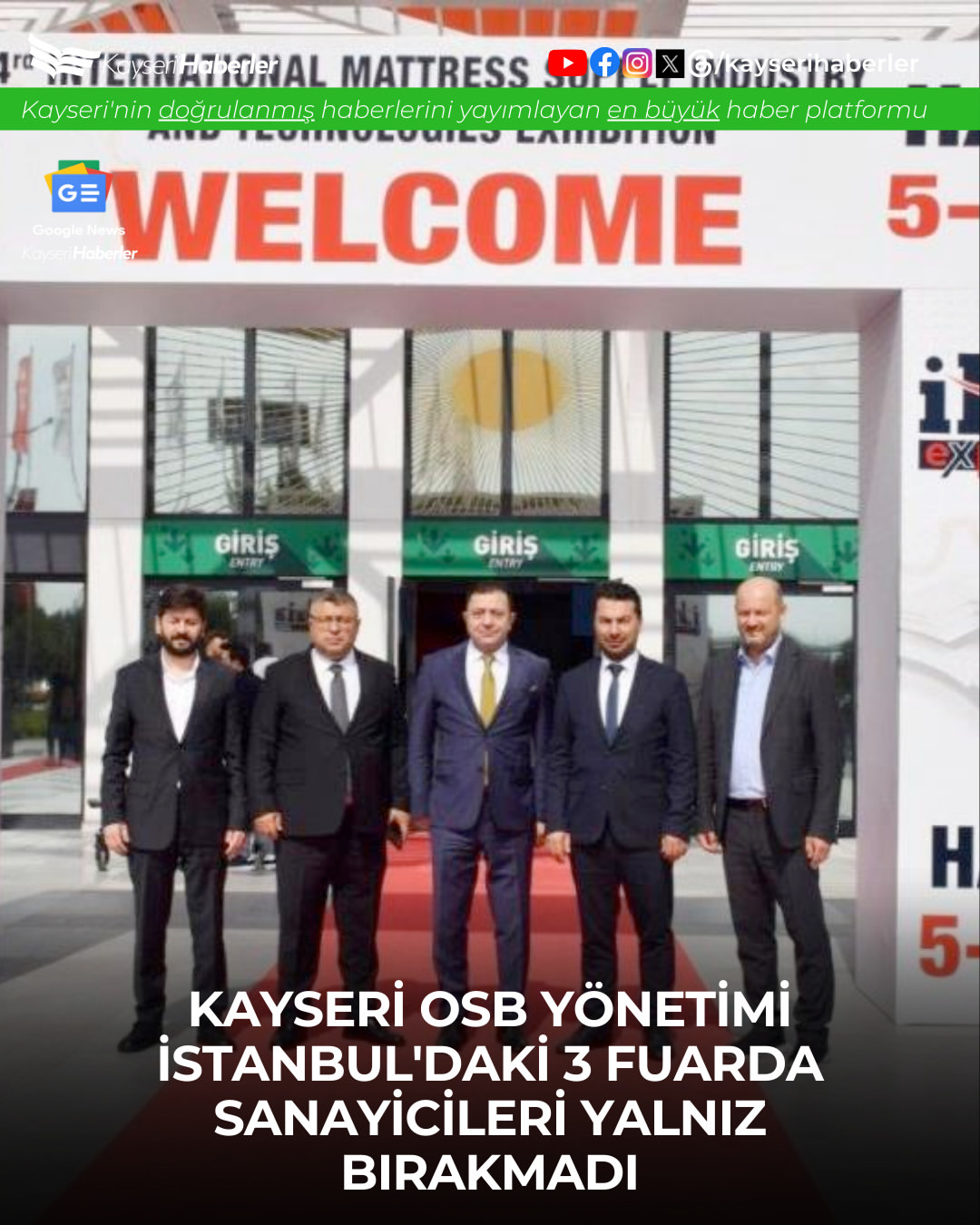 Kayseri OSB Yönetimi, Sanayicileri Uluslararası Fuarlarda Yalnız Bırakmadı