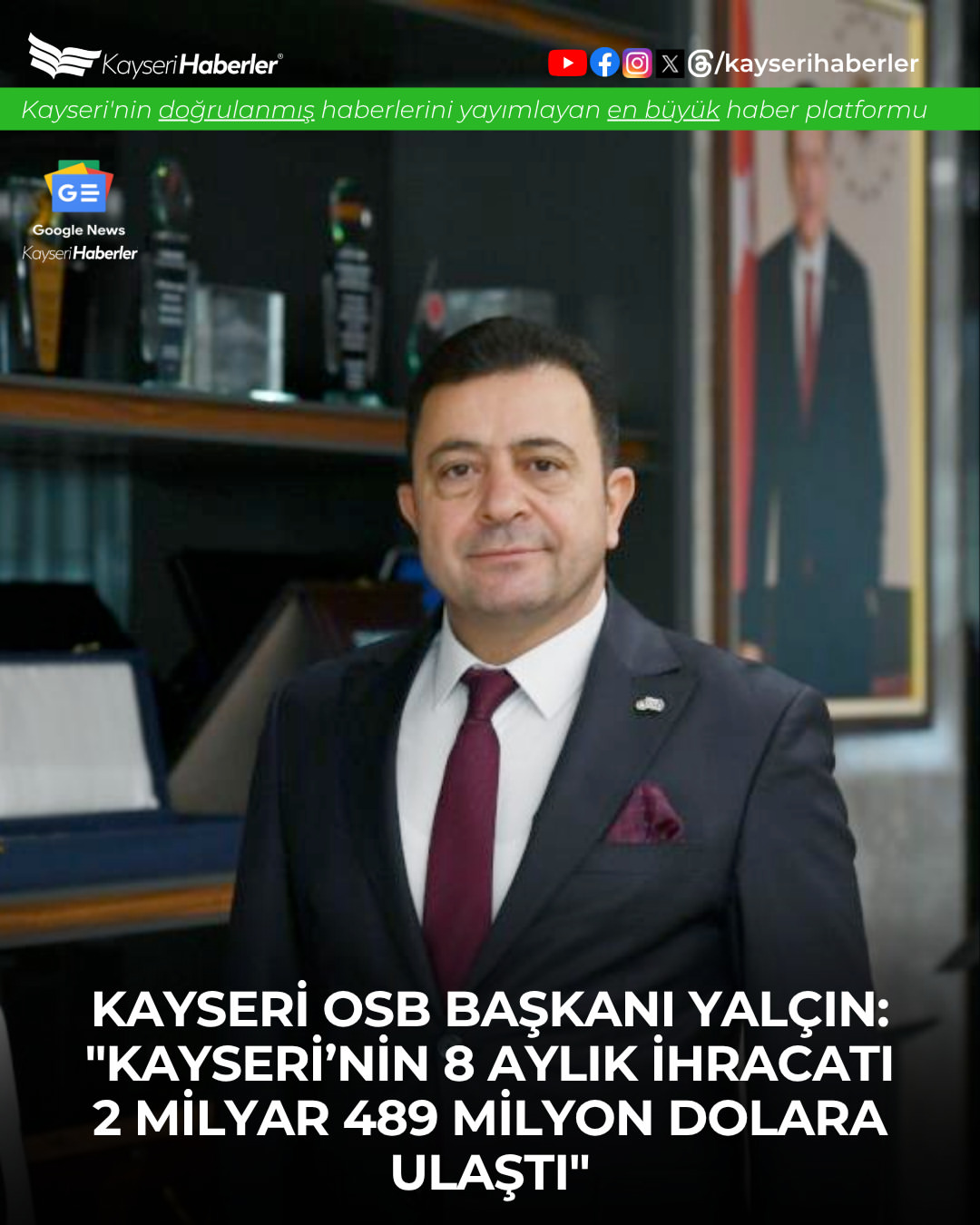 Kayseri'de Ağustos Ayı İhracatı Geriledi, İlk 8 Ayda 2.5 Milyar Doları Aştı