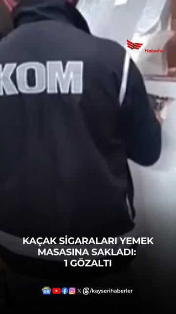 Kayseri'de Yemek Masalarına Saklanan 4 Bin 210 Paket Kaçak Sigara Ele Geçirildi