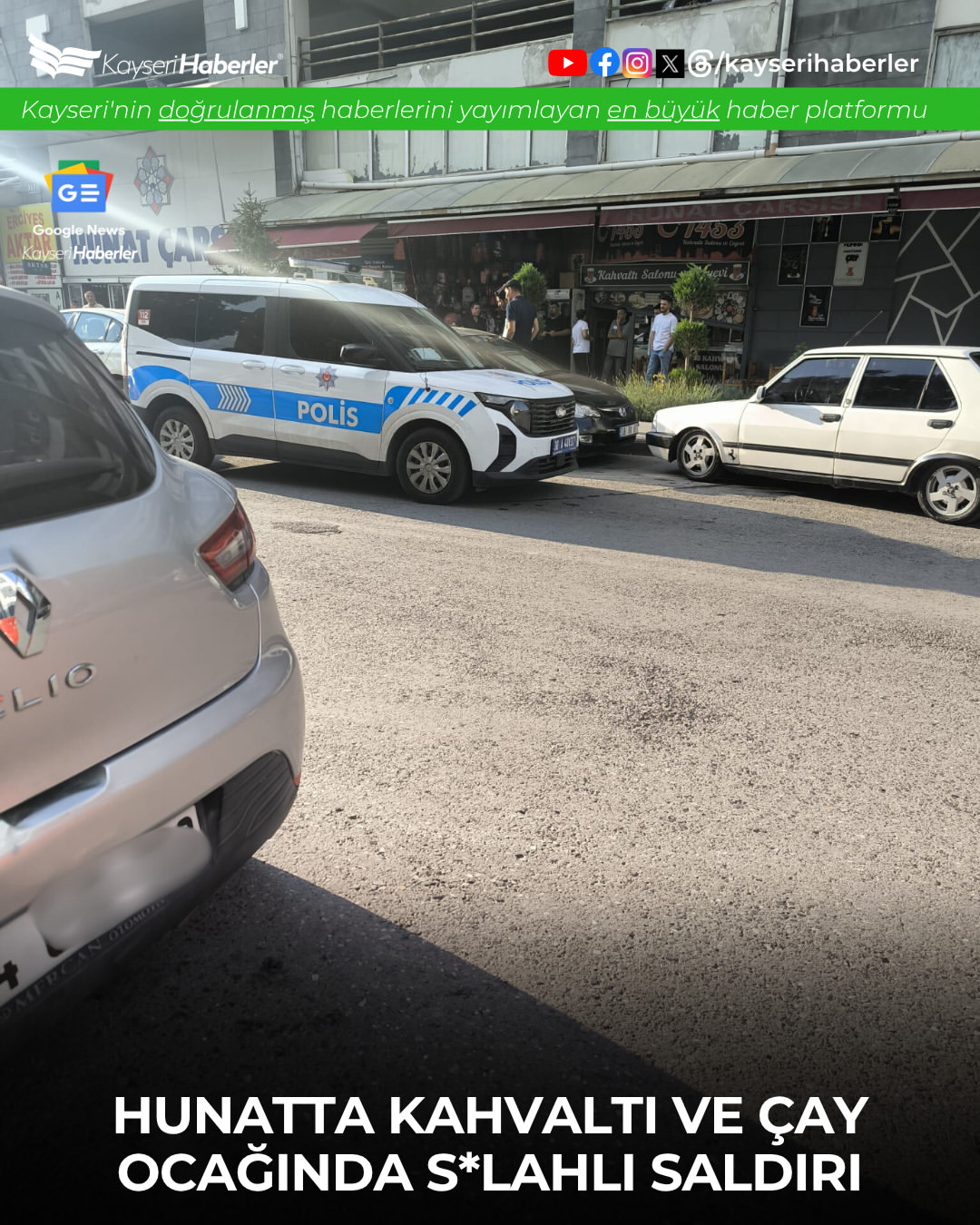 Kayseri'de Kahvaltıcıda Silahlı Saldırı