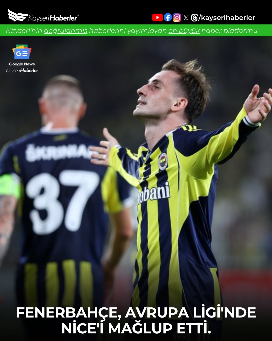 Fenerbahçe, Avrupa Ligi'nde Nice'i 2-1 Mağlup Etti