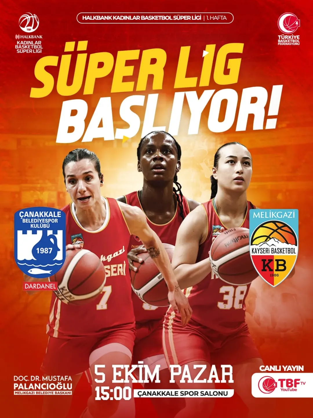 Melikgazi Kayseri Basketbol, Süper Lig'de Çanakkale Karşılaşmasıyla Sezona Başlıyor