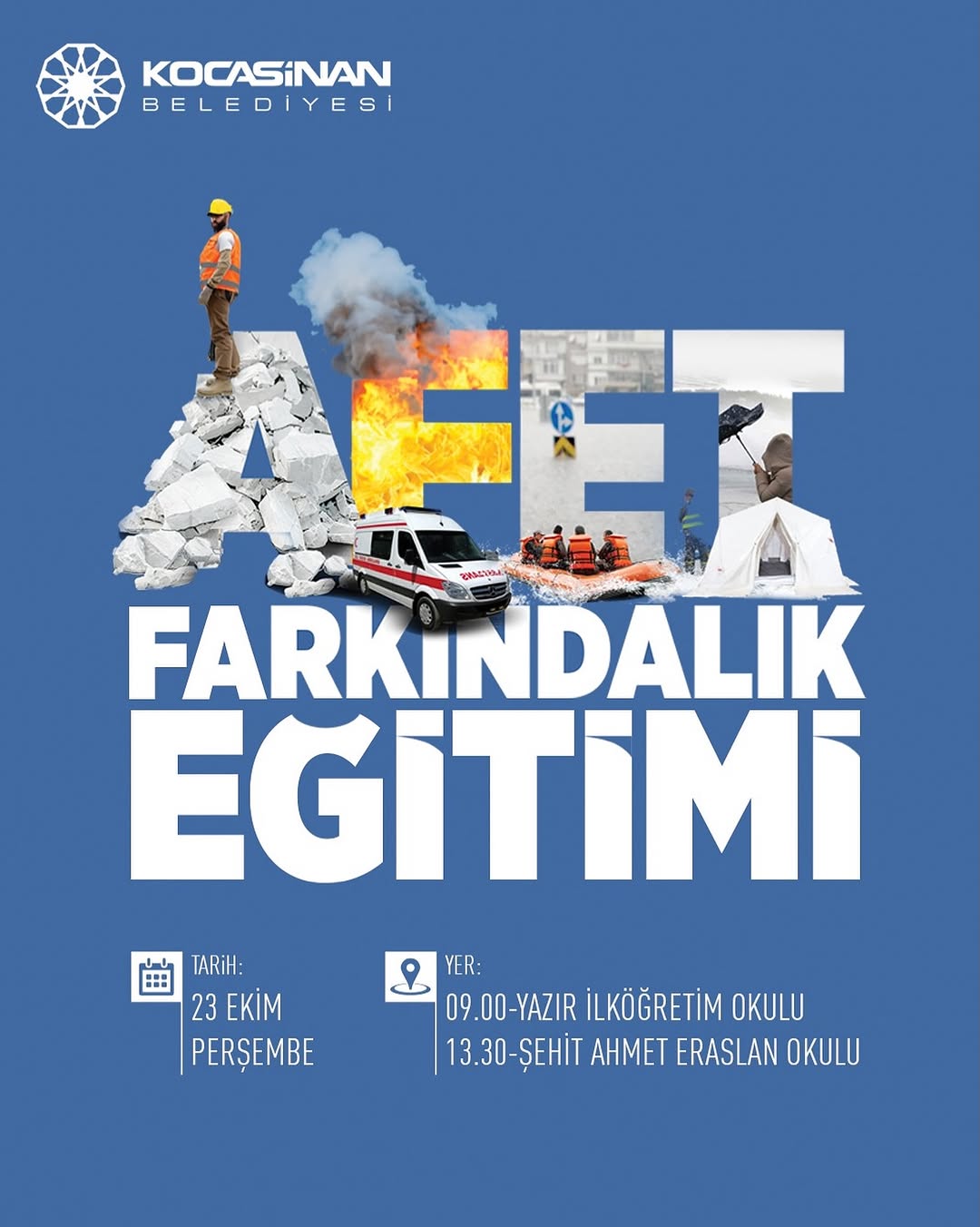 Kocasinan Belediyesi Öğrencilere Yönelik Afet Farkındalık Eğitimlerini Sürdürüyor
