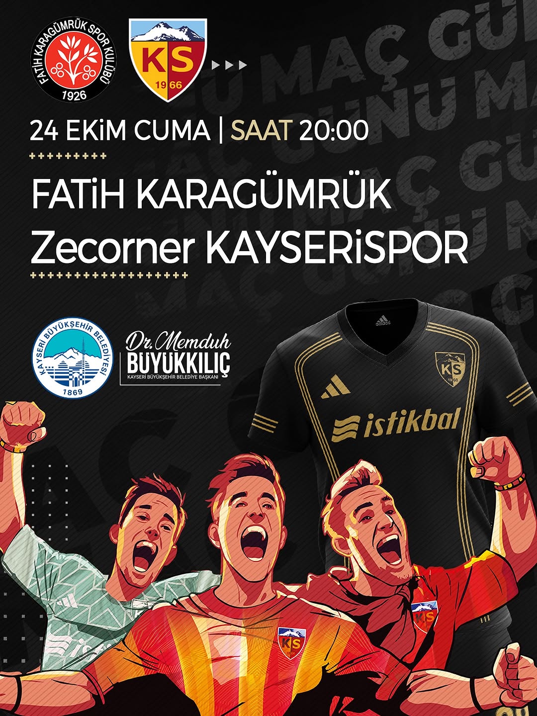 Kayserispor, Fatih Karagümrük Karşısında Deplasman Zorluğunu Aşmaya Hazırlanıyor