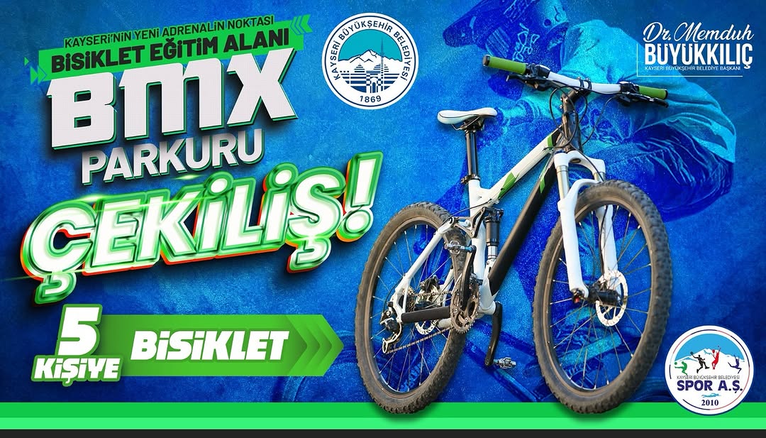 Kayseri'de Yeni BMX Parkuru ve Bisiklet Eğitim Alanı Açılıyor: 5 Bisiklet Hediye