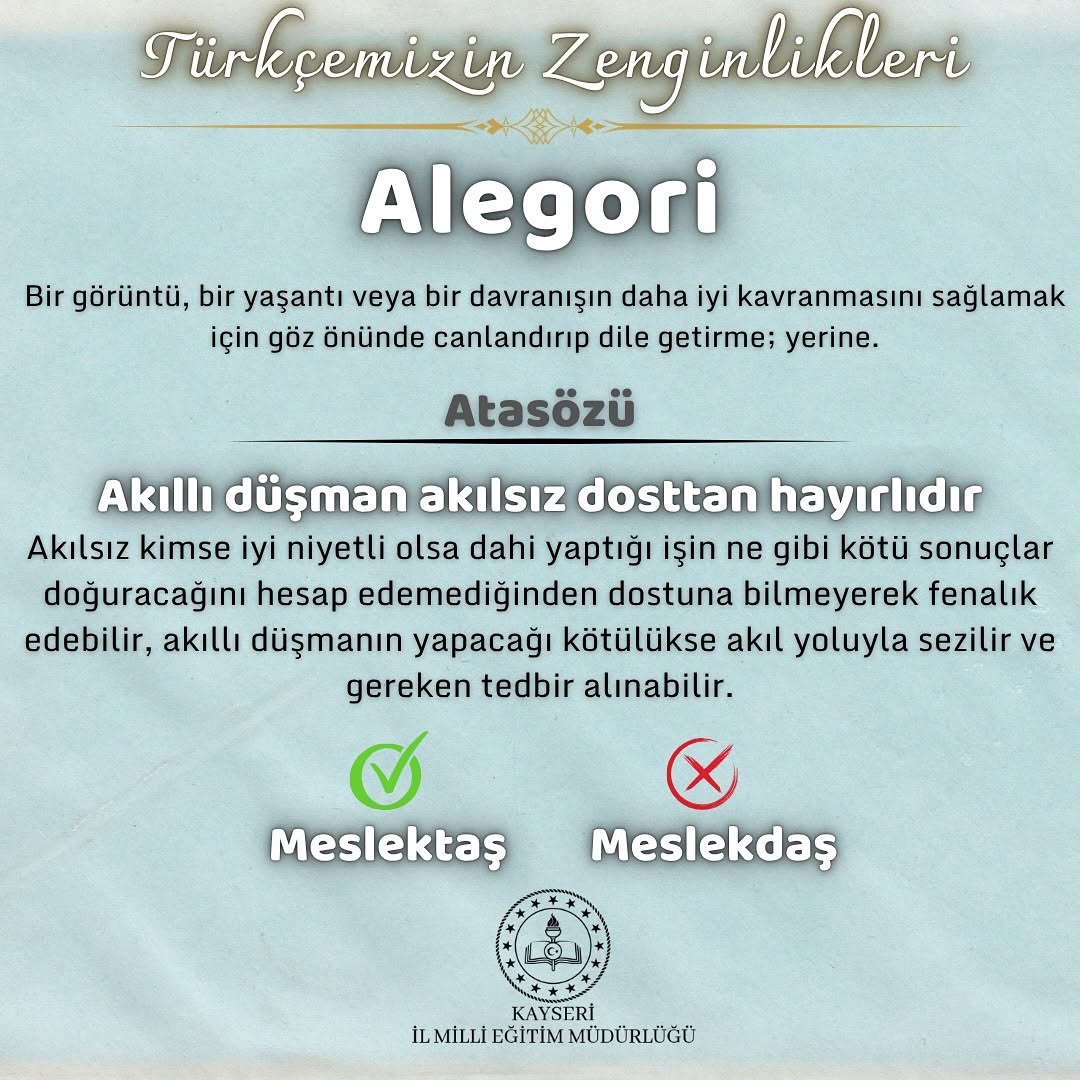 Kayseri Milli Eğitim Müdürlüğü ve Dil Zenginliği Projeleri