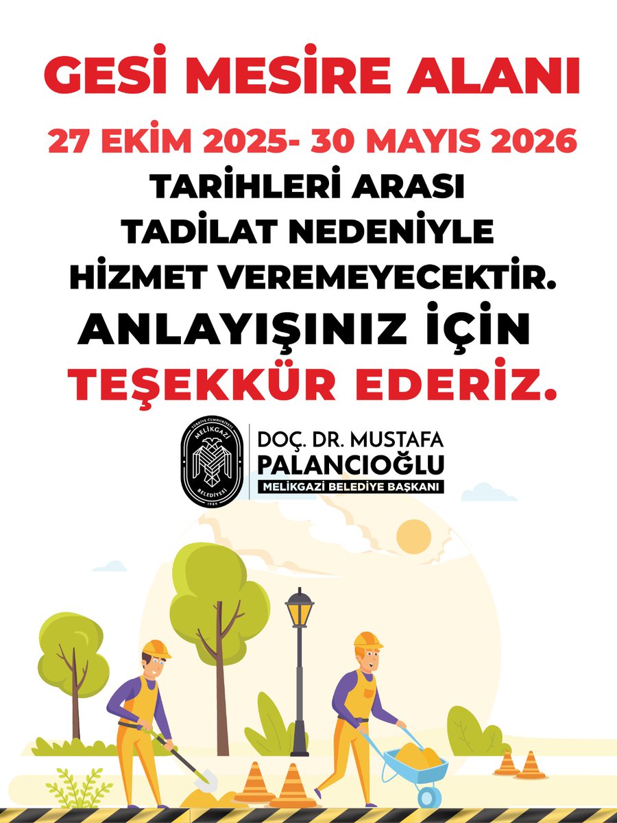 Kayseri Gesi Mesire Alanı Tadilat Nedeniyle Kapanıyor