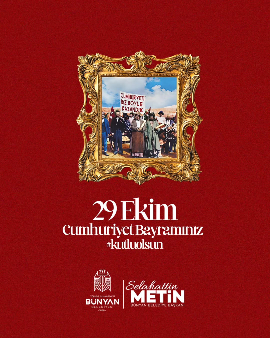 Bünyan Belediyesi'nden 29 Ekim Cumhuriyet Bayramı Mesajı